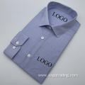 Light blue clean color men shirt long sleeve
